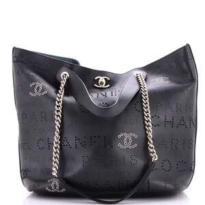 Chanel Logo Eyelets Shopping Tote #242818C45B